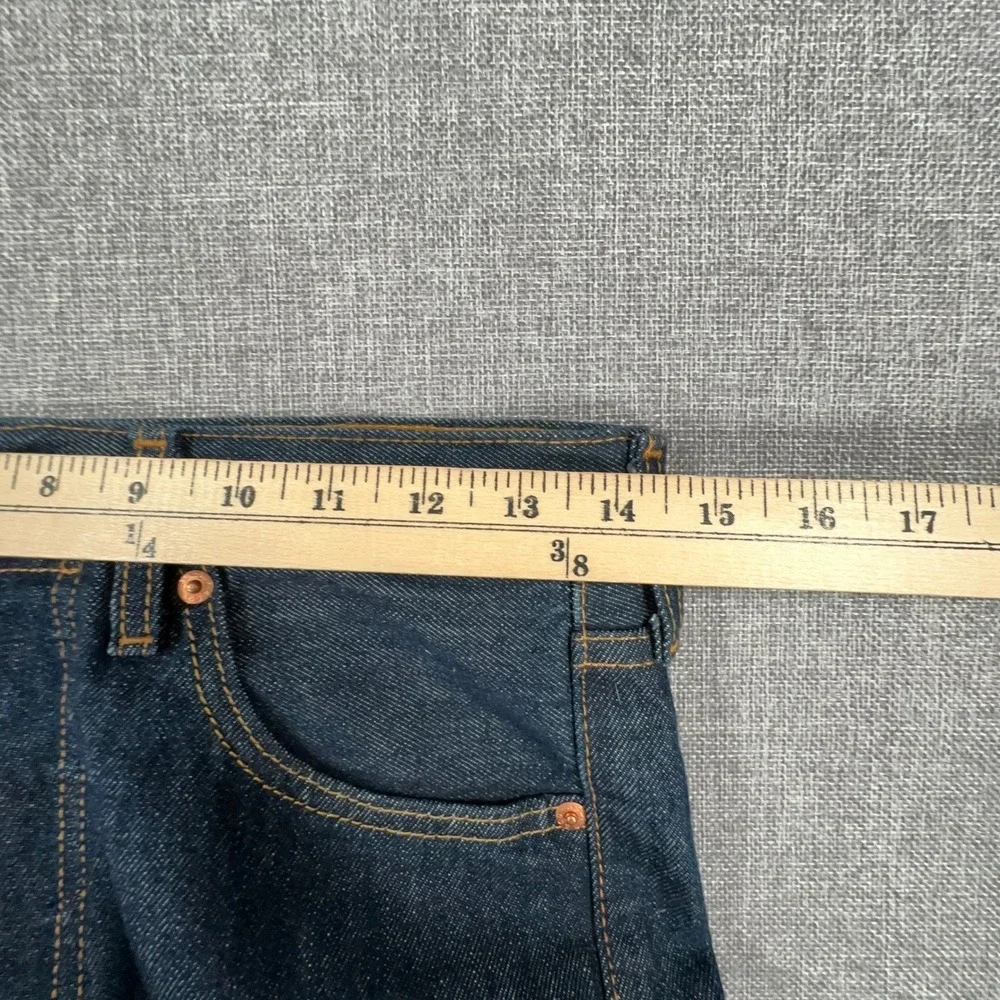 Levis 501 Original Jeans Mens 28x32 Dark Wash Indigo Straight Leg Button Fly
